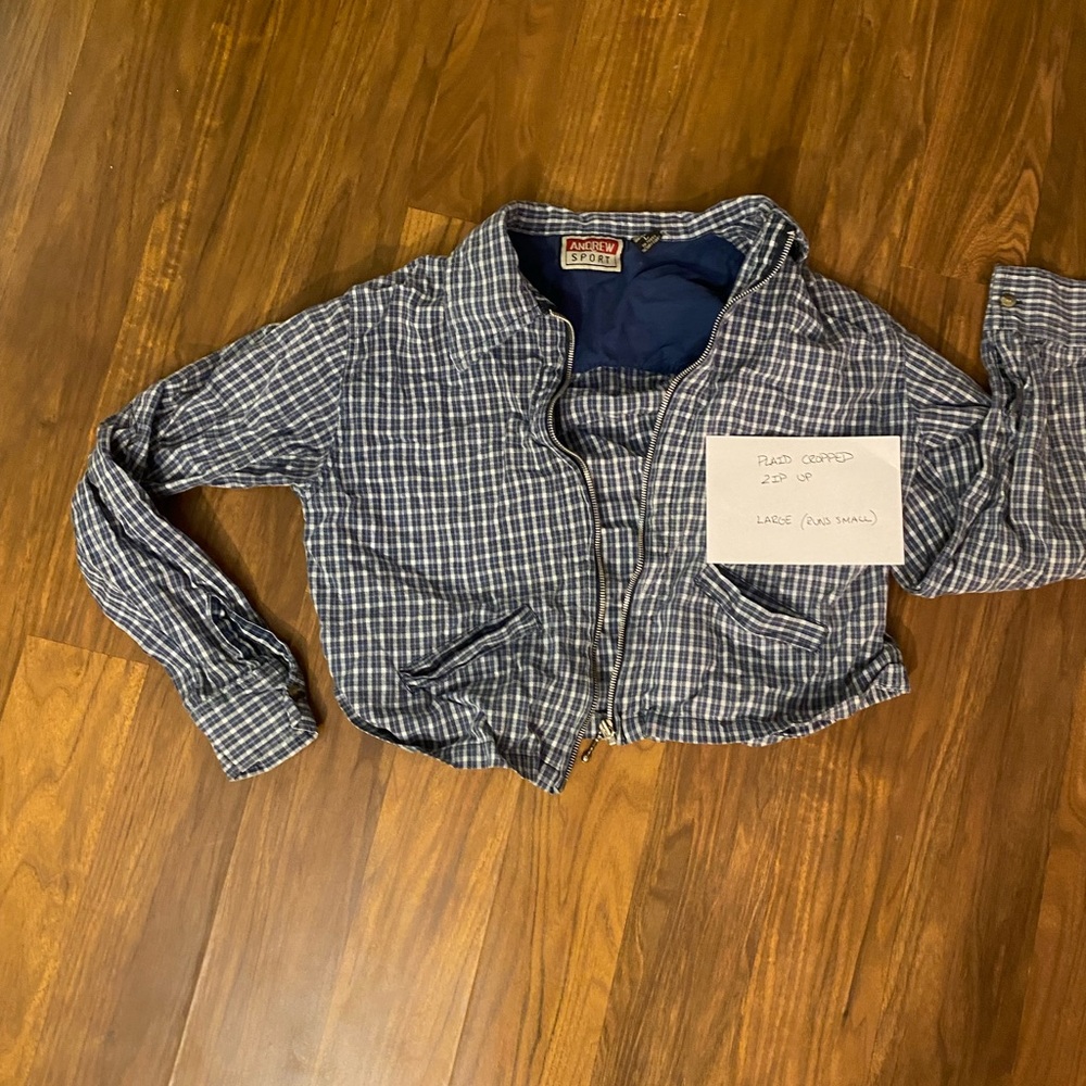 Plaid Zip-Up Jacket